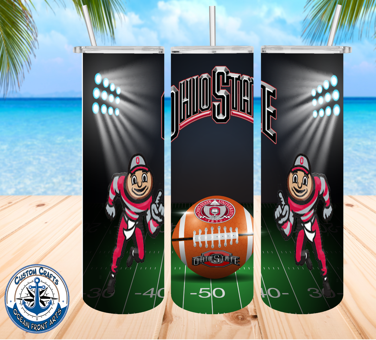Ohio state 5 pack tumbler wrap designs for 20oz tumblers png file digital downloads